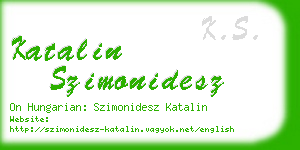 katalin szimonidesz business card